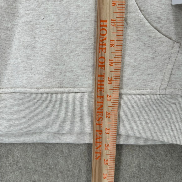 Jockey Mixed Rib Half Zip Sweatshirt Oatmeal Heather Small Fleece Pullover - Picture 4 of 8